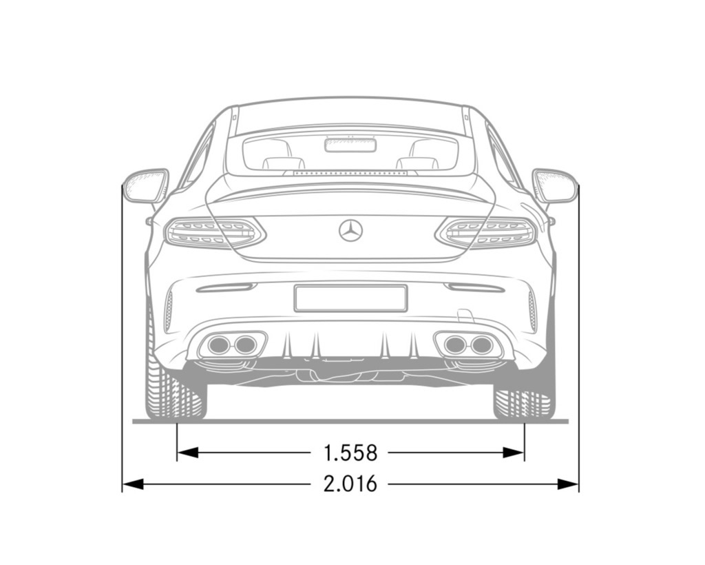 Vnější rozměry Zadní pohled AMG Sport
