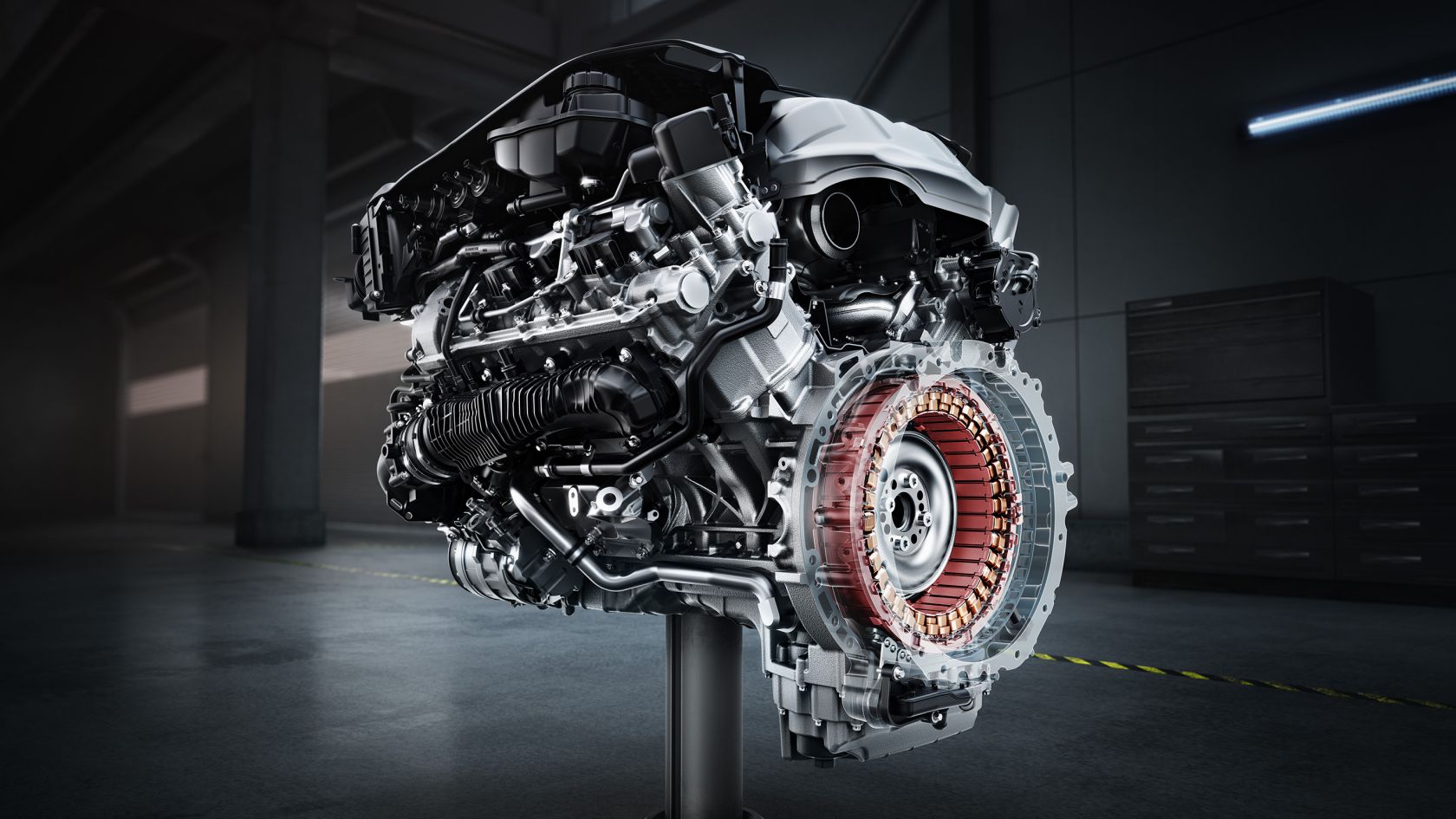 Čtyřlitrový motor V8 se dvěma turbodmychadly